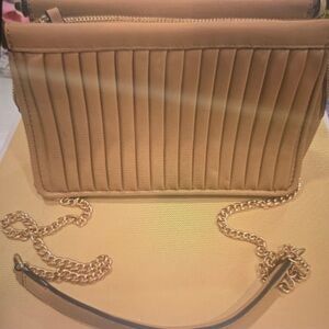 Alfani Elegant Tan Quilted Chain Shoulder/ crossbody bag